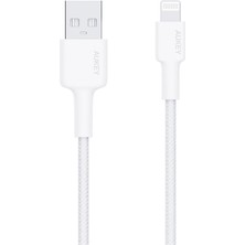 Khi-Zai Aukey Cb-Bal7-Wh Naylon Örgülü Usb-A Lightning Kablosu 0.9mt