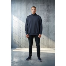 Black Steel BS-2025-062 Balıkçı Yaka Selanik Örgü Sweatshirt