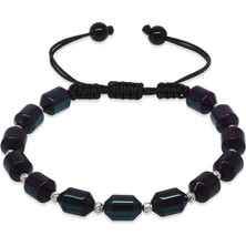 Tesbihname Makrome Örgülü Beyaz Dorika Top Süslemeli Su Mavi Siyah Ateş Kehribar Erkek Bileklik