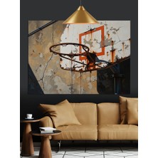 Karizma Tablo Sert Basketbol Potası Figürü Dekoratif Kanvas - Mdf Ahşap Tablo