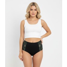 Bonbon Kadın Önü Saten Dantelli Yüksek Bel Slip Külot BB2062