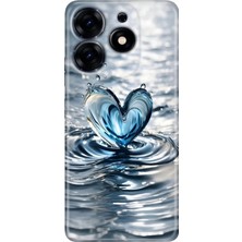 Egstech Tecno Spark 20 - 20C Kılıf Renkli Temalı Tarz Silikon Aşkdamlası