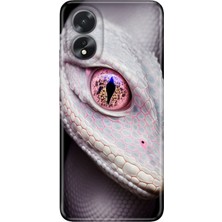 Egstech Oppo A38 Kılıf (CPH2579) Uyumlu Silikon Desenli Kalıplı Kapak Dişicobra