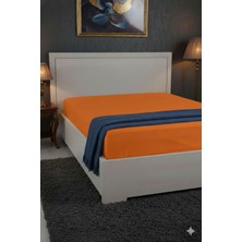 Favora %100 Pamuk Ranforce Premium King Size Lastikli Çarşaf - Turuncu