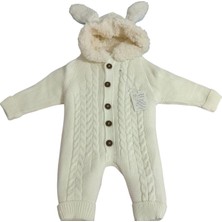 Enfal Wersoft 3 Iplik Triko Patiksiz ve Kapişonlu Tavşan Kulaklı Kışlık Tulum