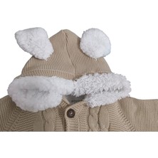 Enfal Wersoft 3 Iplik Triko Patiksiz ve Kapişonlu Tavşan Kulaklı Kışlık Tulum