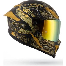 Inferno Mythology Mat Siyah-Sarı Kask