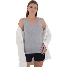 Cnt Kadın 1'li Ribana Kumaşlı Kalın Askılı Atlet