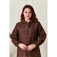 FERACE Kadın Büyük Beden Kapitone Kap