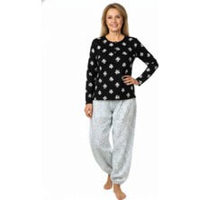 Ottoland Kadın Kışlık Kadın Anne Içlik Pijama Altı %100 Pamuk Içi Miflonlu Beli Lastikli Rahat Battal