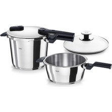 Fissler Vitaquick Glossy Düdüklü Tencere  6.0 L + 3.5 L
