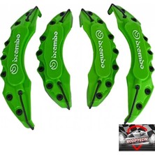 Skoda Modifiyecim Yeşil Brembo  4'lü Kaliper Seti  Kabartmalı