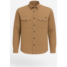 Classics Men Yxc Uzun Kol Slim Fit Erkek Örme Cepli Gömlek - 7438