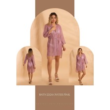 Bonitas Düğmeli Simli Pareo 22124 - Pink