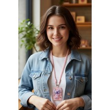 Miniso Disney Lilo&stitch Lisanslı Kart Tutuculu Anahtarlık (Angel)