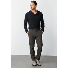 İGS Erkek Kahve Regularfıt / Rahat Kalıp Std Pantolon