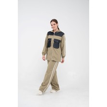 SASILVA Modern Tasarım Denim Detaylı Kapüşonlu  Kadın Takım K1748