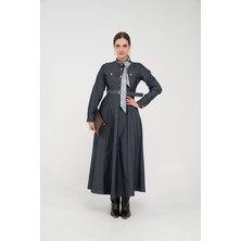 Sasilva Kuşak Detaylı Denim Elbise K1733
