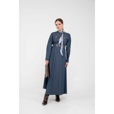 Sasilva Kuşak Detaylı Denim Elbise K1733