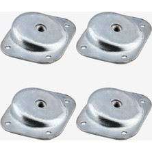 Badem10 Açılı Metal 4lü Set Mobilya Ayak Bağlantı Aparatı M8 Civatalı Sehpa Masa Ayağı Tabanı Montaj Aparatı