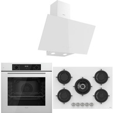 Ferre Icon Plus 75 Serisi 3lü Cam Ankastre Set (QBL63CB-RS036-D078)