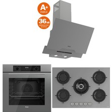 Ferre Icon Plus 75 Serisi 3lü Cam Ankastre Set (QBL63CPR-RS038-D065-SA)