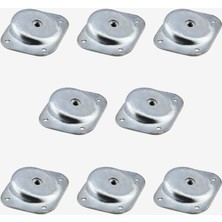 Badem10 Dereceli Açılı Metal 8 Adet Set Mobilya Ayak Bağlantı Aparatı M8 Sehpa Masa Ayağı Tabanı Montaj