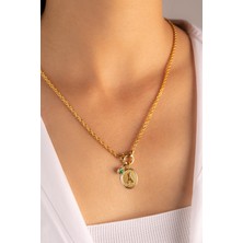 Yavuz Kuyumculuk Altın Burgu Zincir Harf Kolye Simit Kilit