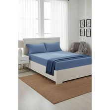 Favora %100 Pamuk Ranforce Premium King Size Lastikli Çarşaf Seti - İndi