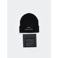 Lc Waikiki Yeni Sezon Cırt Cırtlı Yazı Detaylı Erkek Triko Bere