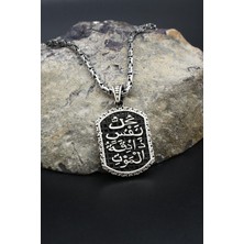 Prestige Gümüş Her Can Ölümü Tadacaktır Yazlı 925 Ayar Gümüş Kral Zincir 2mm 902417