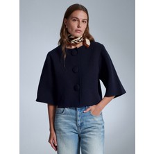 Dilvin 60997 Çıtçıt Düğmeli Triko Hırka-Lacivert