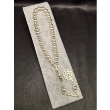 Han Ticarethane Düz Model Gümüş Benzetme Metal Tesbih