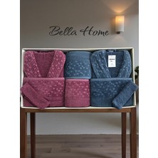 Bella Home 8 Parça Su Yolu Aile Bornoz Seti