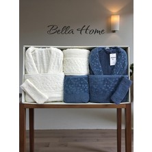 Bella Home 8 Parça Su Yolu Aile Bornoz Seti