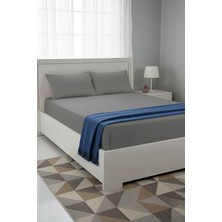 Favora %100 Pamuk Ranforce Premium King Size Lastikli Çarşaf Seti - Koyu