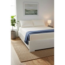 Favora %100 Pamuk Ranforce Premium King Size Lastikli Çarşaf Seti - Krem