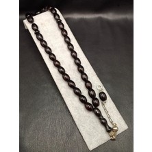 Han Ticarethane Koyu Vişne Siyah Renk Sıkma Kehribar Tesbih