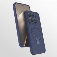 Case 4U Xiaomi 15T Kılıf M-safe Şarj Özellikli Standlı  Samara Kapak Lacivert