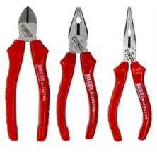 İzeltaş -Pense Seti Kargaburun - Kombine Pense - Yan Keski Opak Seri 160 mm 3 Parça
