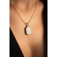 Yavuz Kuyumculuk 14 Ayar Altın Halat Burgu Zincir Sedef Harf Kolye