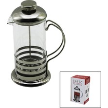 Go İthalat Frechpress Metal Kafes - Metal Kaplamalı Kapak 350ML Cam Bitki Süzgeçi (5332)