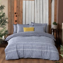 Sarev Shaw Tek Kişilik %100 Pamuk Flanel (Pazen) Nevresim Takımı Mavi