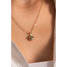 Yavuz Kuyumculuk 14 Ayar Altın Italyan Aynalı Kalp Kolye