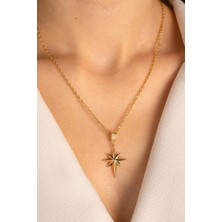 Yavuz Kuyumculuk 14 Ayar Altın Kalın Forse Zincir Kuzey Yıldızı Kolye