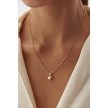 Yavuz Kuyumculuk 14 Ayar Altın Balık Sırtı Kalp Kolye