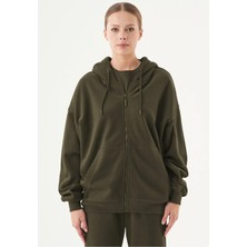 Yakamel Unisex Oversize (3 Iplik) Kalın Içi Polarlı Hırka