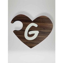 Mundy G Harfi (Sağ Parça) – Ahşap Puzzle Kalp Harf Magnet – Buzdolabı Süsü – Ikili Uyumlu (KOD:1005)