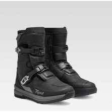 Xpd X-Adventure Mıd H2OUT Siyah Bot Su Geçirmez Dayanıklı Deri ile Motosiklet Sürüş Güvenliği