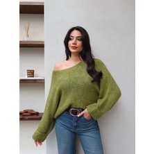 Esra Helvacı Kol Katlamalı Bisiklet Yaka Triko Kazak